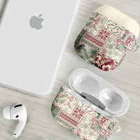Aloha Hawaii Pastel Christmas Patchwork AirPods Case Classic Style - Polynesian Pride