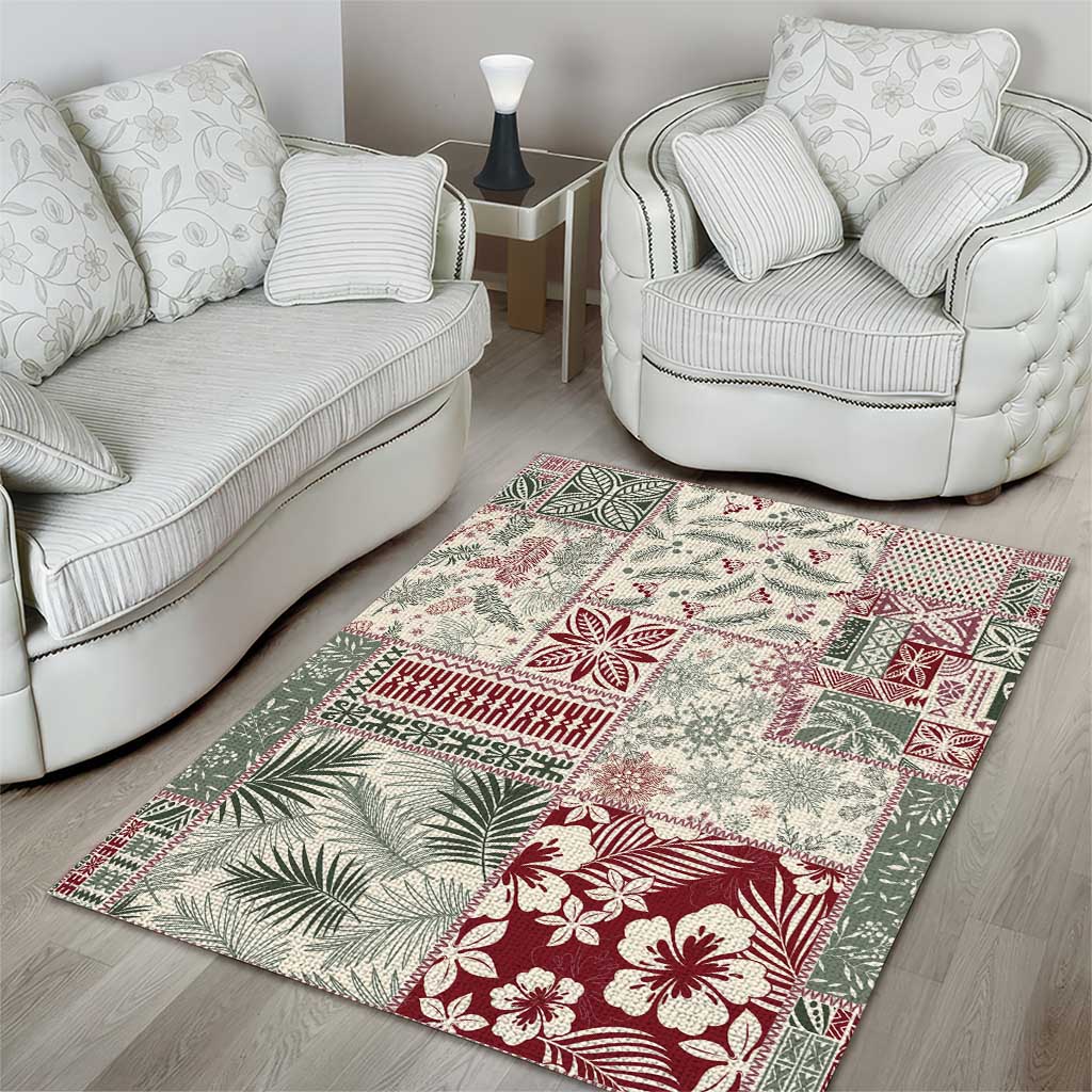 Aloha Hawaii Pastel Christmas Patchwork Area Rug Classic Style - Polynesian Pride