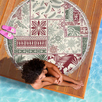 Aloha Hawaii Pastel Christmas Patchwork Beach Blanket Classic Style - Polynesian Pride