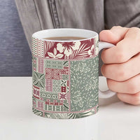 Aloha Hawaii Pastel Christmas Patchwork Ceramic Mug Classic Style - Polynesian Pride