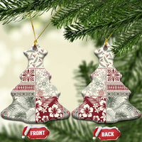 Aloha Hawaii Pastel Christmas Patchwork Ceramic Ornament Classic Style - Polynesian Pride