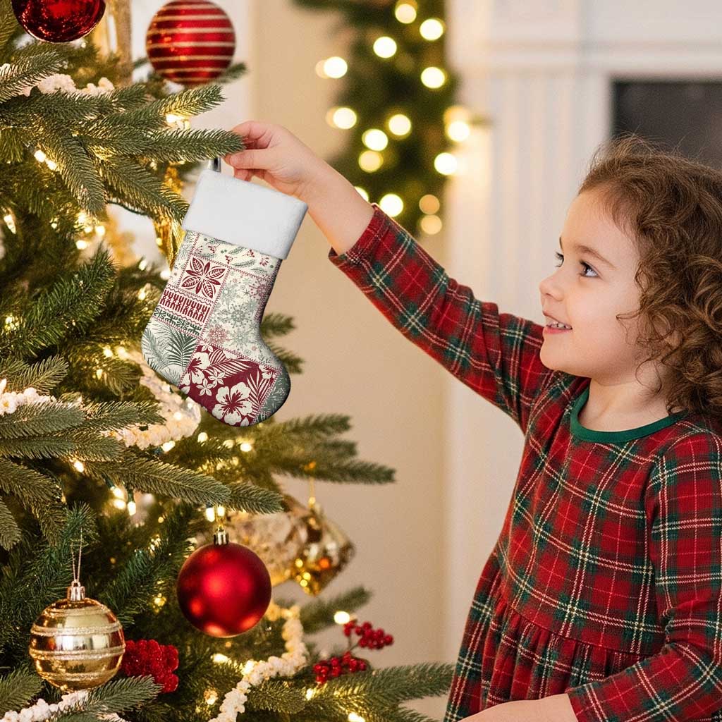 Aloha Hawaii Pastel Christmas Patchwork Christmas Stocking Classic Style - Polynesian Pride