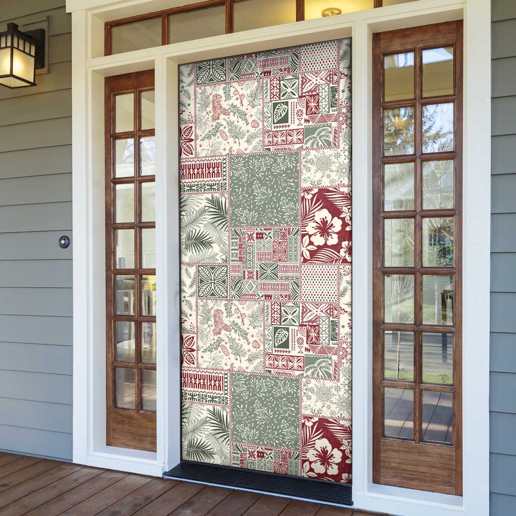 Aloha Hawaii Pastel Christmas Patchwork Door Cover Classic Style - Polynesian Pride