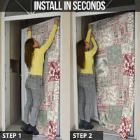 Aloha Hawaii Pastel Christmas Patchwork Door Cover Classic Style - Polynesian Pride