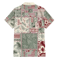 Aloha Hawaii Pastel Christmas Patchwork Family Matching Long Sleeve Bodycon Dress and Hawaiian Shirt Classic Style - Polynesian Pride