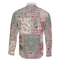Aloha Hawaii Pastel Christmas Patchwork Family Matching Long Sleeve Bodycon Dress and Hawaiian Shirt Classic Style - Polynesian Pride