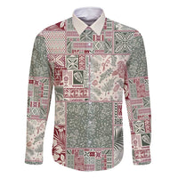 Aloha Hawaii Pastel Christmas Patchwork Family Matching Mermaid Dress and Hawaiian Shirt Classic Style - Polynesian Pride