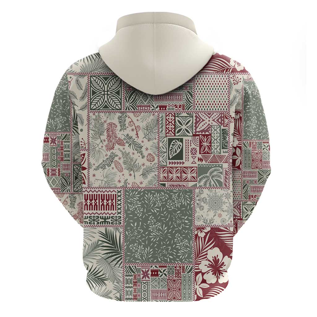 Aloha Hawaii Pastel Christmas Patchwork Hoodie Classic Style - Polynesian Pride