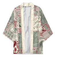 Aloha Hawaii Pastel Christmas Patchwork Kimono Classic Style - Polynesian Pride