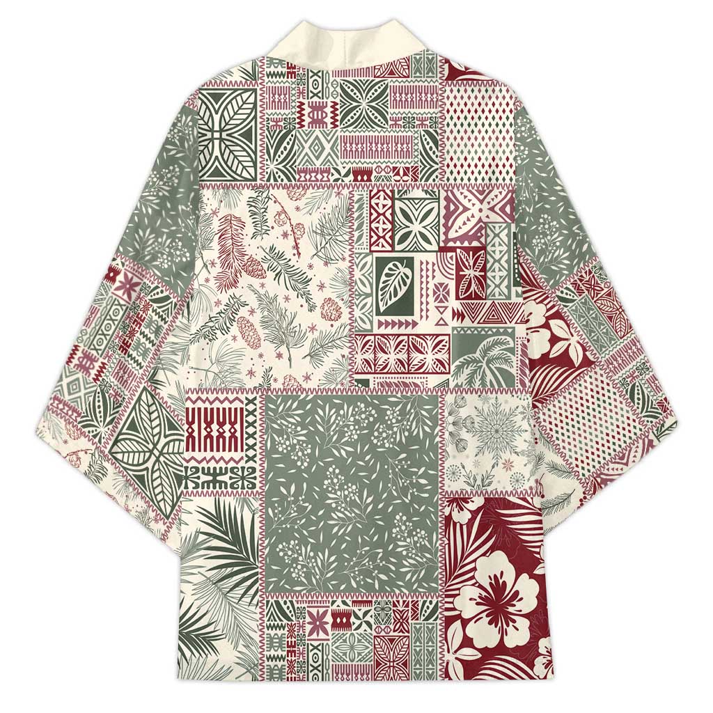 Aloha Hawaii Pastel Christmas Patchwork Kimono Classic Style - Polynesian Pride