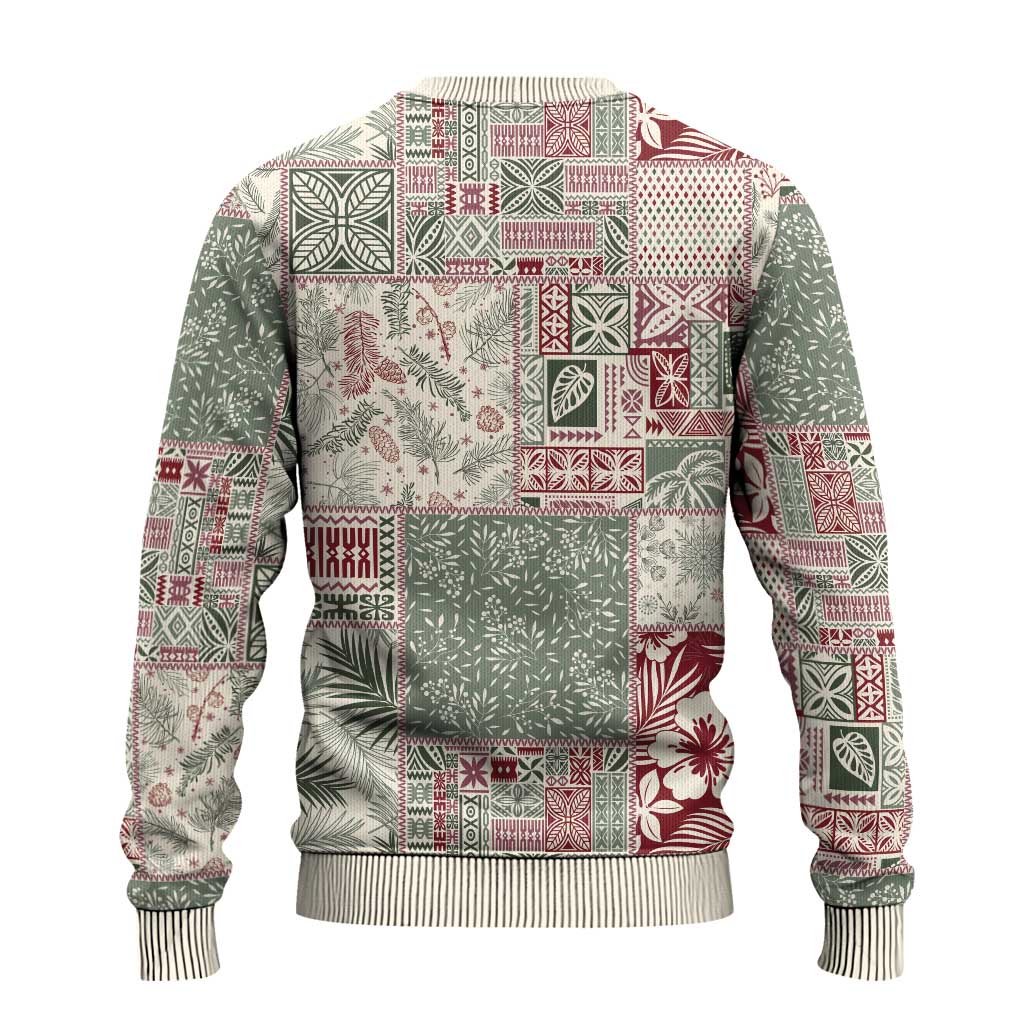 Aloha Hawaii Pastel Christmas Patchwork Ugly Christmas Sweater Classic Style - Polynesian Pride