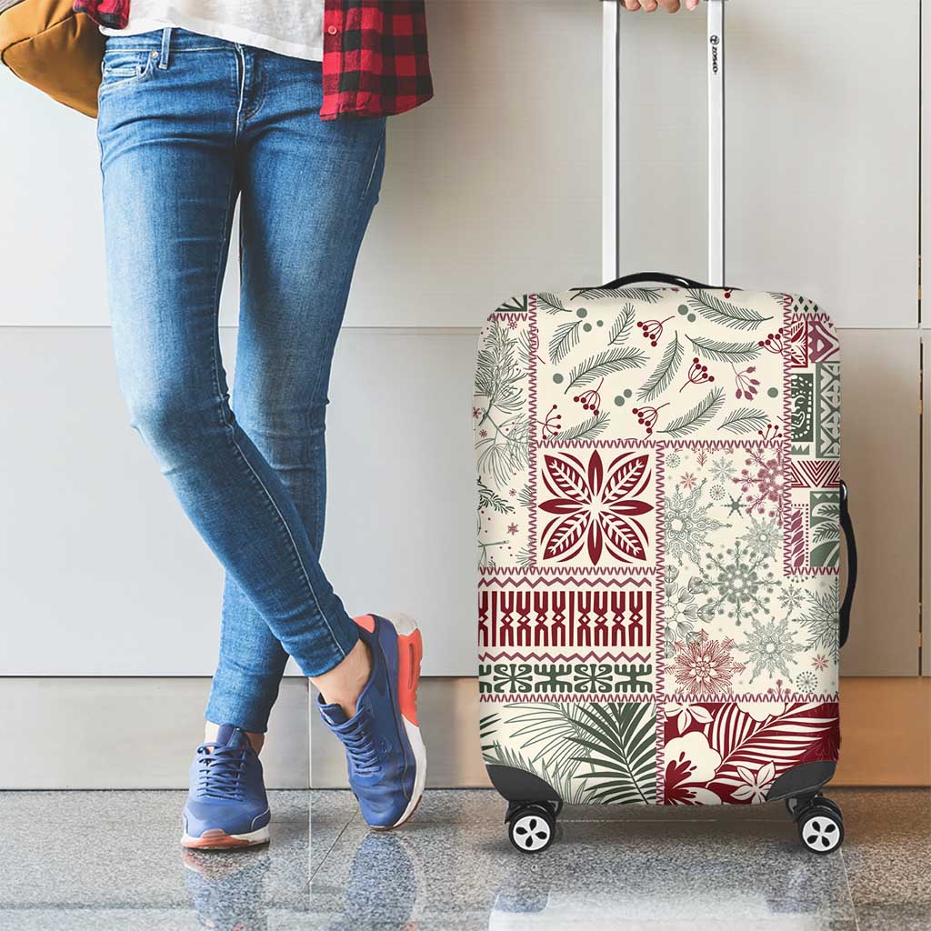 Aloha Hawaii Pastel Christmas Patchwork Luggage Cover Classic Style - Polynesian Pride