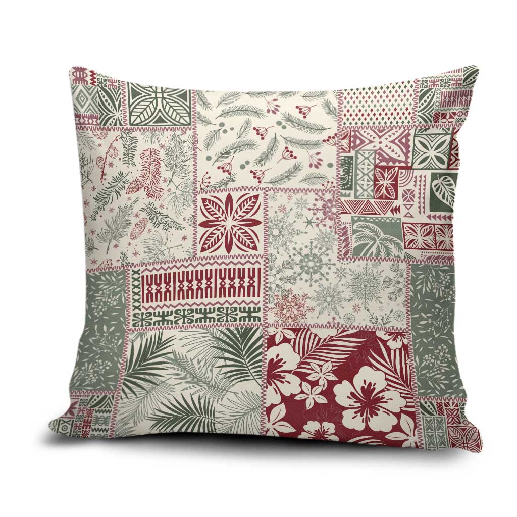Aloha Hawaii Pastel Christmas Patchwork Pillow Cover Classic Style - Polynesian Pride