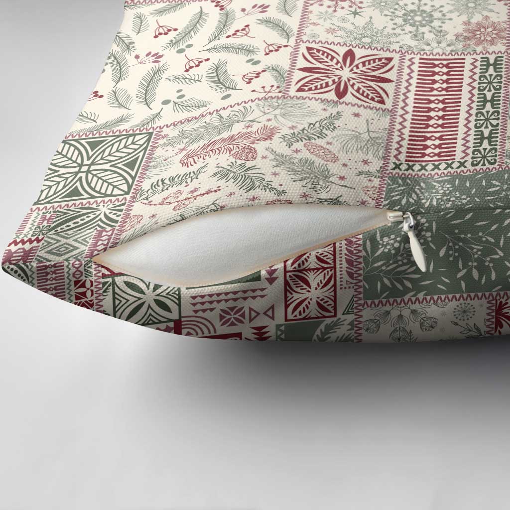 Aloha Hawaii Pastel Christmas Patchwork Pillow Cover Classic Style - Polynesian Pride