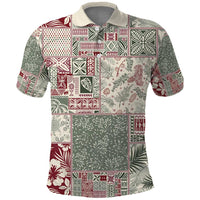 Aloha Hawaii Pastel Christmas Patchwork Polo Shirt Classic Style - Polynesian Pride