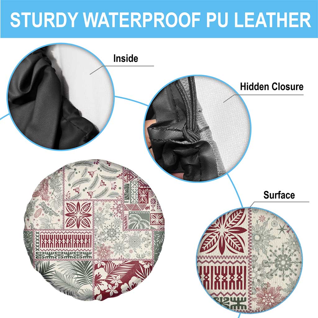 Aloha Hawaii Pastel Christmas Patchwork Spare Tire Cover Classic Style - Polynesian Pride