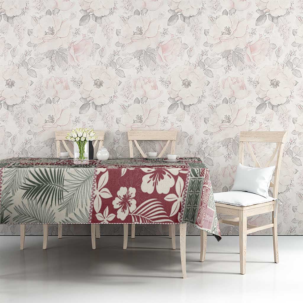 Aloha Hawaii Pastel Christmas Patchwork Tablecloth Classic Style - Polynesian Pride