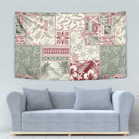 Aloha Hawaii Pastel Christmas Patchwork Tapestry Classic Style - Polynesian Pride