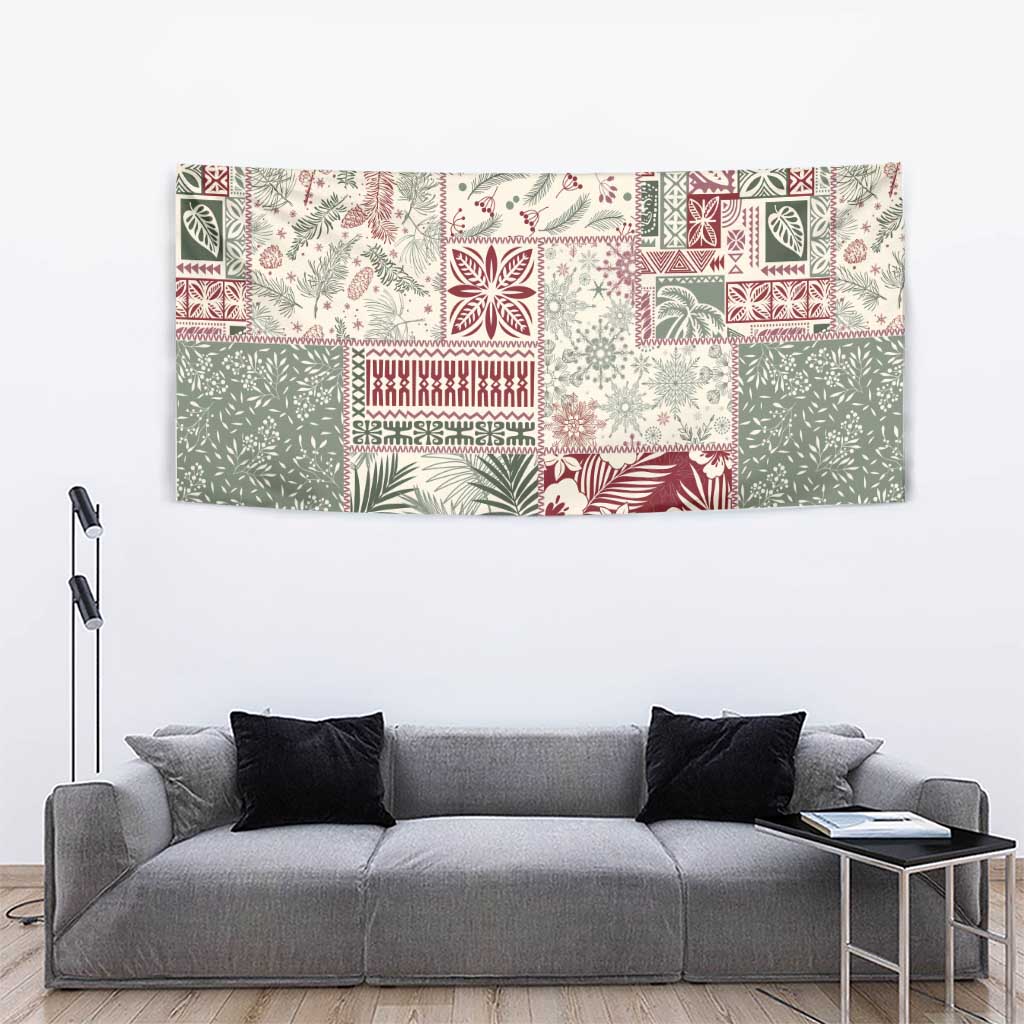Aloha Hawaii Pastel Christmas Patchwork Tapestry Classic Style - Polynesian Pride