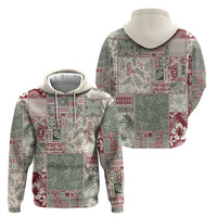 Aloha Hawaii Pastel Christmas Patchwork Zip Hoodie Classic Style - Polynesian Pride
