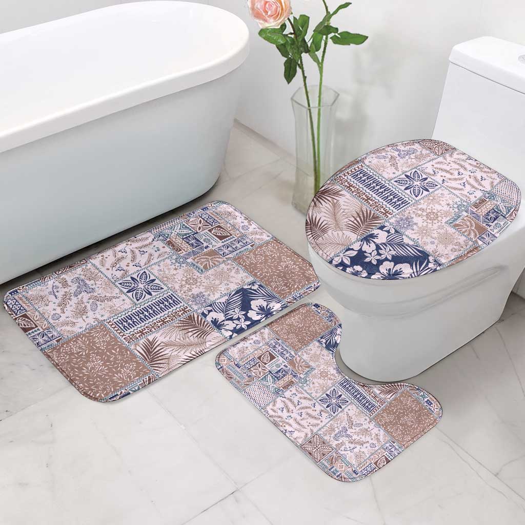 Aloha Hawaii Pastel Christmas Patchwork Bathroom Set Rustic Style - Polynesian Pride