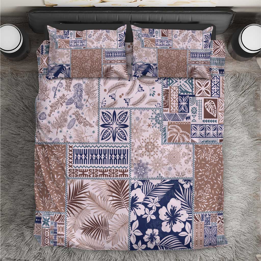 Aloha Hawaii Pastel Christmas Patchwork Bedding Set Rustic Style - Polynesian Pride