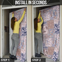 Aloha Hawaii Pastel Christmas Patchwork Door Cover Rustic Style - Polynesian Pride