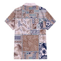 Aloha Hawaii Pastel Christmas Patchwork Family Matching Mermaid Dress and Hawaiian Shirt Rustic Style - Polynesian Pride