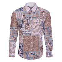 Aloha Hawaii Pastel Christmas Patchwork Family Matching Puletasi and Hawaiian Shirt Rustic Style - Polynesian Pride