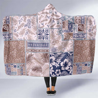 Aloha Hawaii Pastel Christmas Patchwork Hooded Blanket Rustic Style - Polynesian Pride