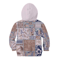 Aloha Hawaii Pastel Christmas Patchwork Kid Hoodie Rustic Style - Polynesian Pride