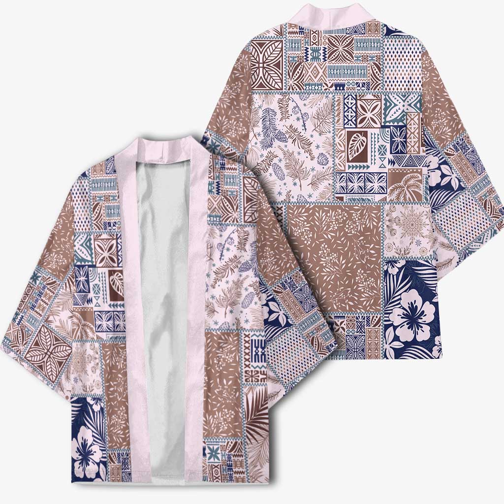 Aloha Hawaii Pastel Christmas Patchwork Kimono Rustic Style - Polynesian Pride