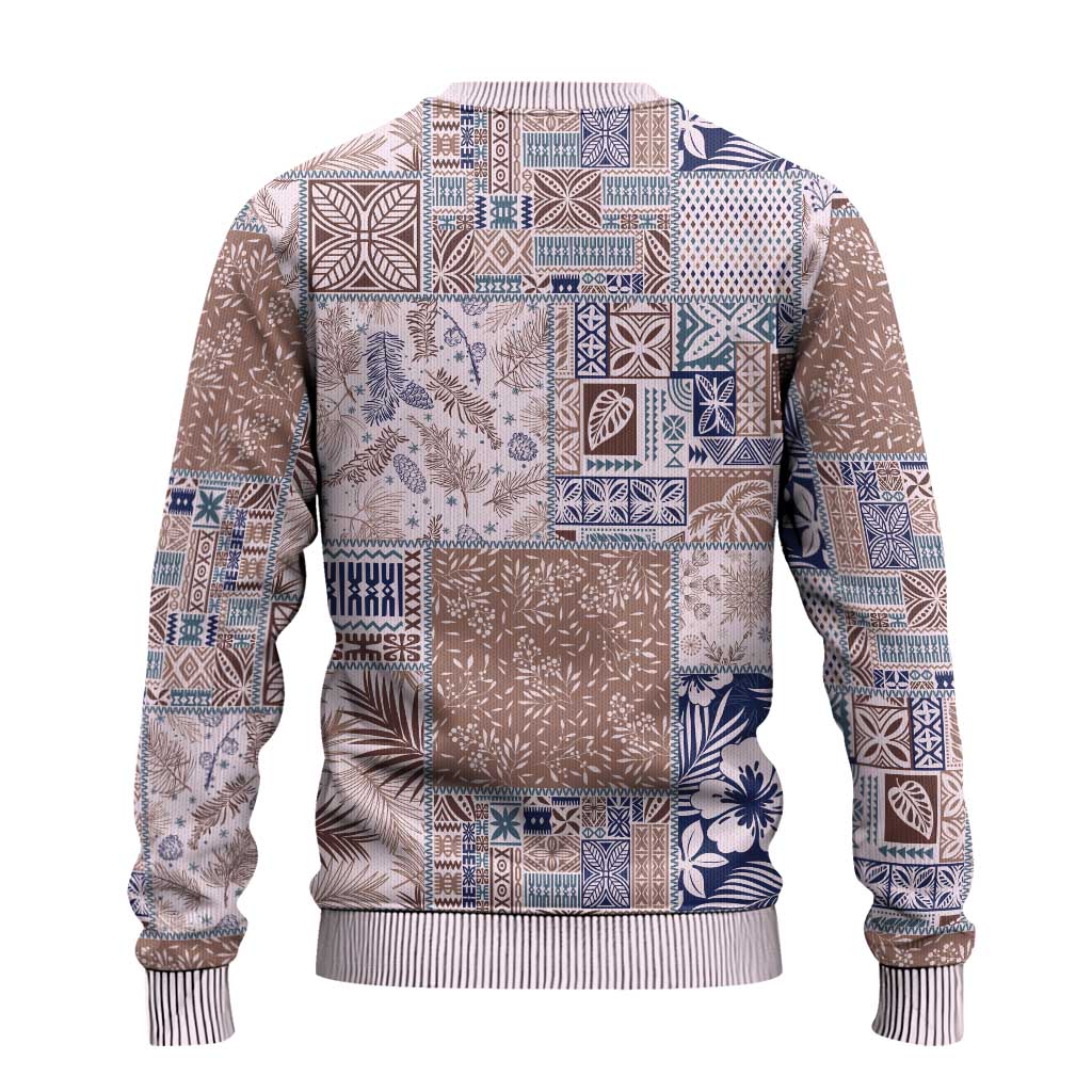 Aloha Hawaii Pastel Christmas Patchwork Ugly Christmas Sweater Rustic Style - Polynesian Pride