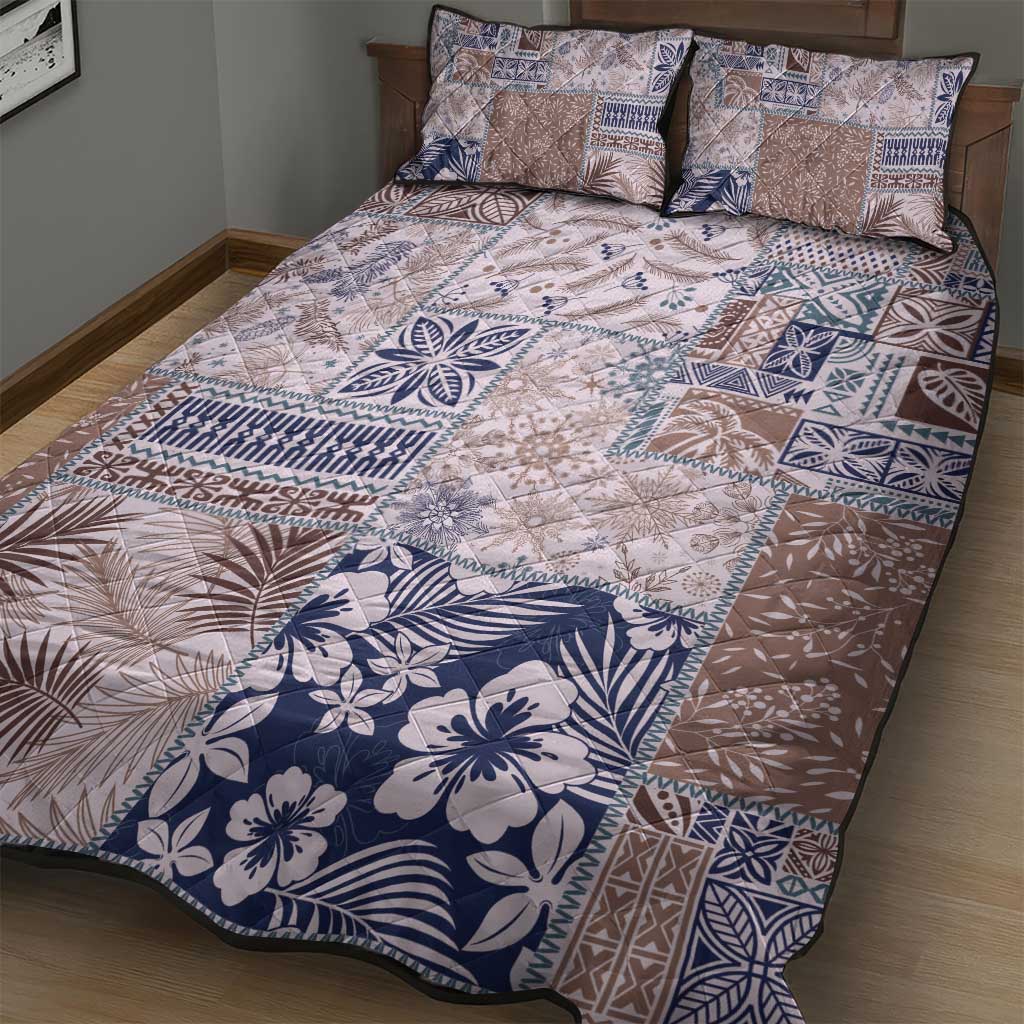 Aloha Hawaii Pastel Christmas Patchwork Quilt Bed Set Rustic Style - Polynesian Pride