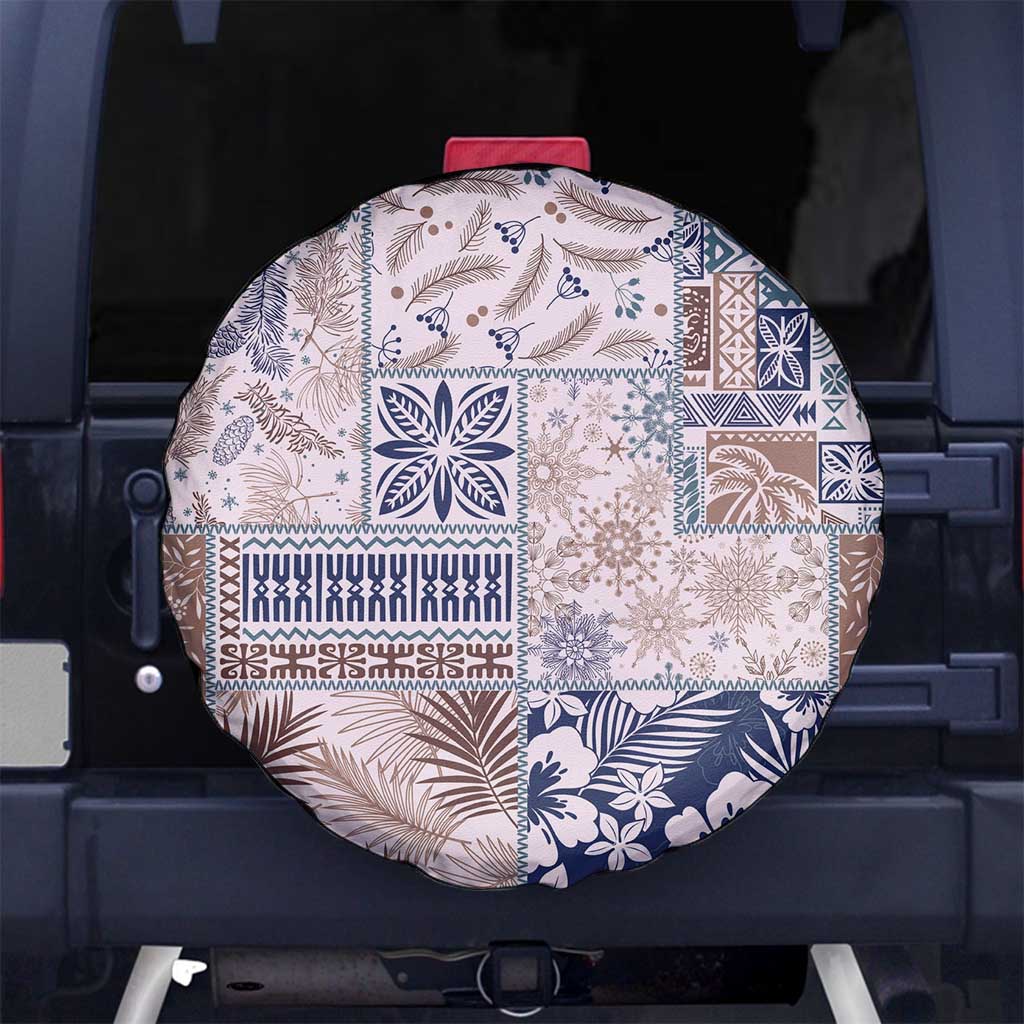 Aloha Hawaii Pastel Christmas Patchwork Spare Tire Cover Rustic Style - Polynesian Pride