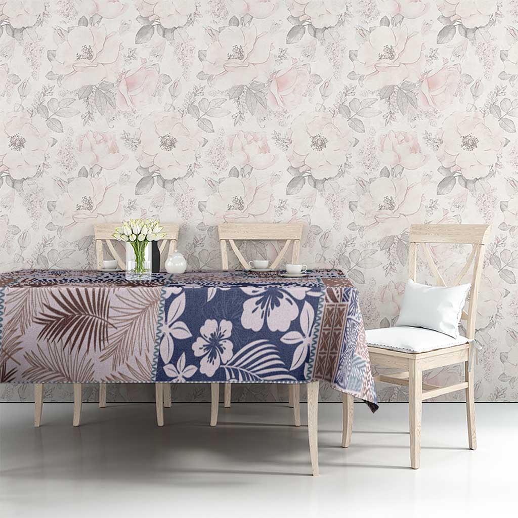 Aloha Hawaii Pastel Christmas Patchwork Tablecloth Rustic Style - Polynesian Pride