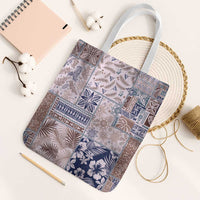 Aloha Hawaii Pastel Christmas Patchwork Tote Bag Rustic Style - Polynesian Pride