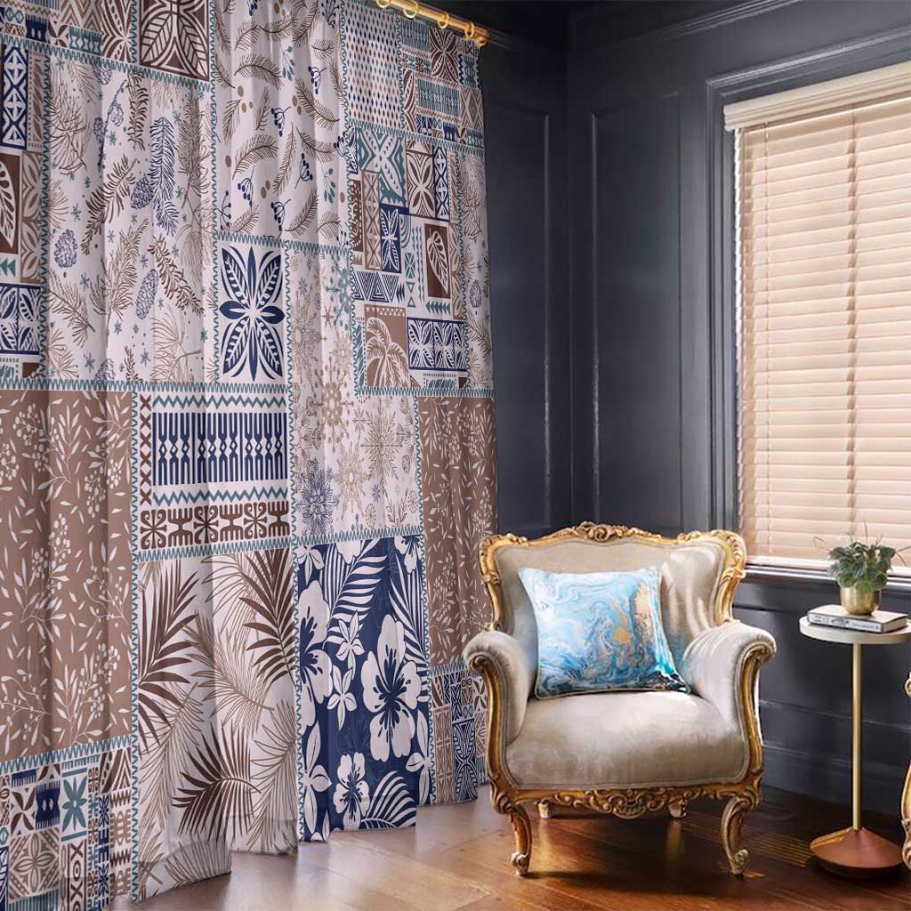 Aloha Hawaii Pastel Christmas Patchwork Window Curtain Rustic Style - Polynesian Pride