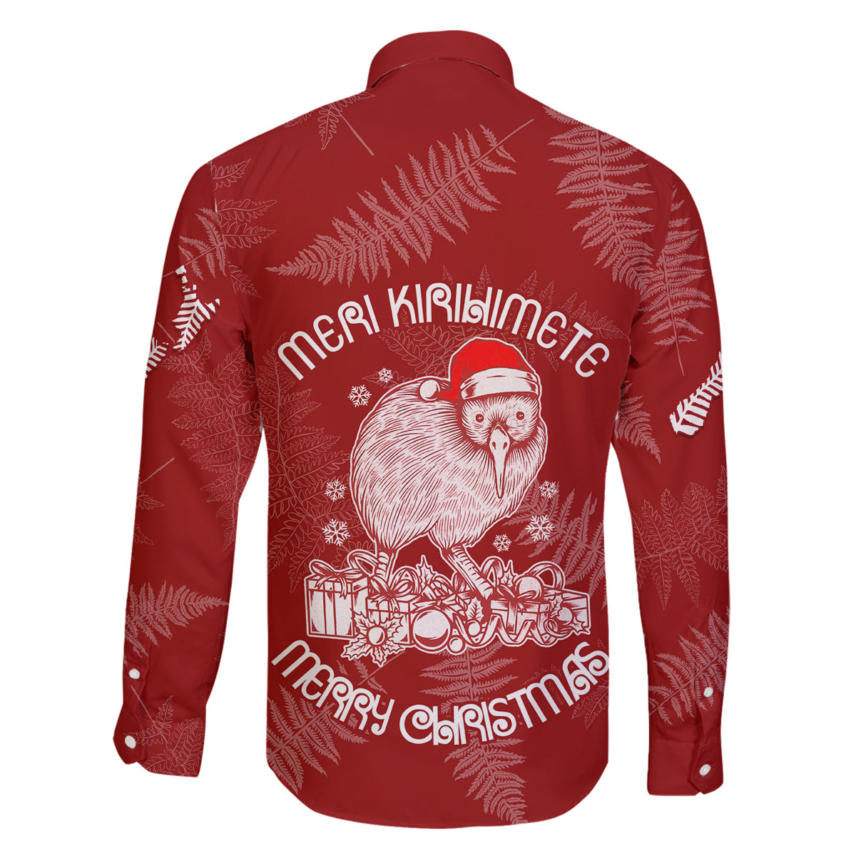 New Zealand Christmas Family Matching Off Shoulder Short Dress and Hawaiian Shirt Silver Fern Mix Kiwi Bird Ver01 LT7 - Polynesian Pride