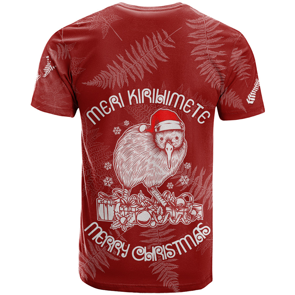 New Zealand Christmas T Shirt Silver Fern Mix Kiwi Bird Ver01 LT7 - Polynesian Pride