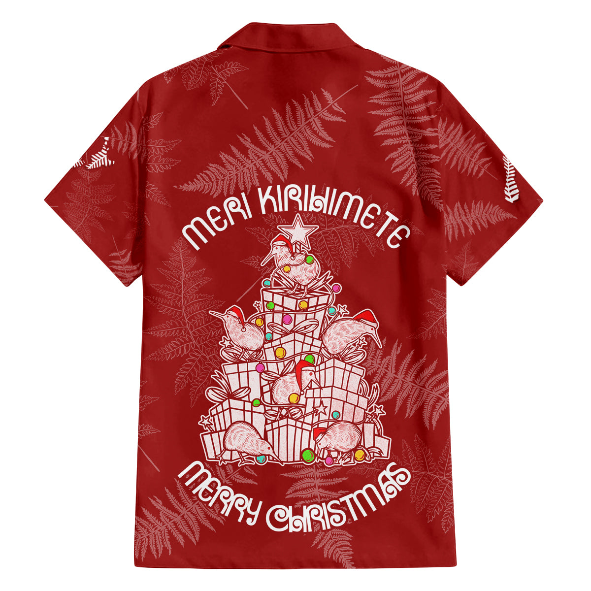 New Zealand Christmas Family Matching Long Sleeve Bodycon Dress and Hawaiian Shirt Silver Fern Mix Kiwi Bird Ver02 LT7 - Polynesian Pride