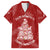 New Zealand Christmas Family Matching Off Shoulder Short Dress and Hawaiian Shirt Silver Fern Mix Kiwi Bird Ver02 LT7 Dad's Shirt - Short Sleeve Red - Polynesian Pride