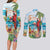 Aloha Hawaii Christmas Couples Matching Long Sleeve Bodycon Dress and Long Sleeve Button Shirt It's 5 o'clock Somewhere