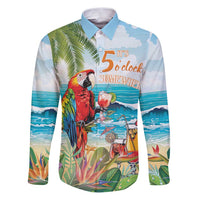 Aloha Hawaii Christmas Family Matching Puletasi and Hawaiian Shirt It's 5 o'clock Somewhere