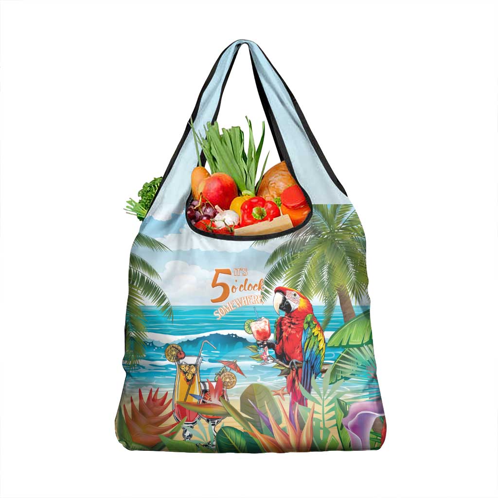 Aloha Hawaii Christmas Grocery Bag It's 5 o'clock Somewhere