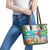 Aloha Hawaii Christmas Leather Tote Bag It's 5 o'clock Somewhere