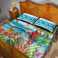 Aloha Hawaii Christmas Quilt Bed Set It's 5 o'clock Somewhere