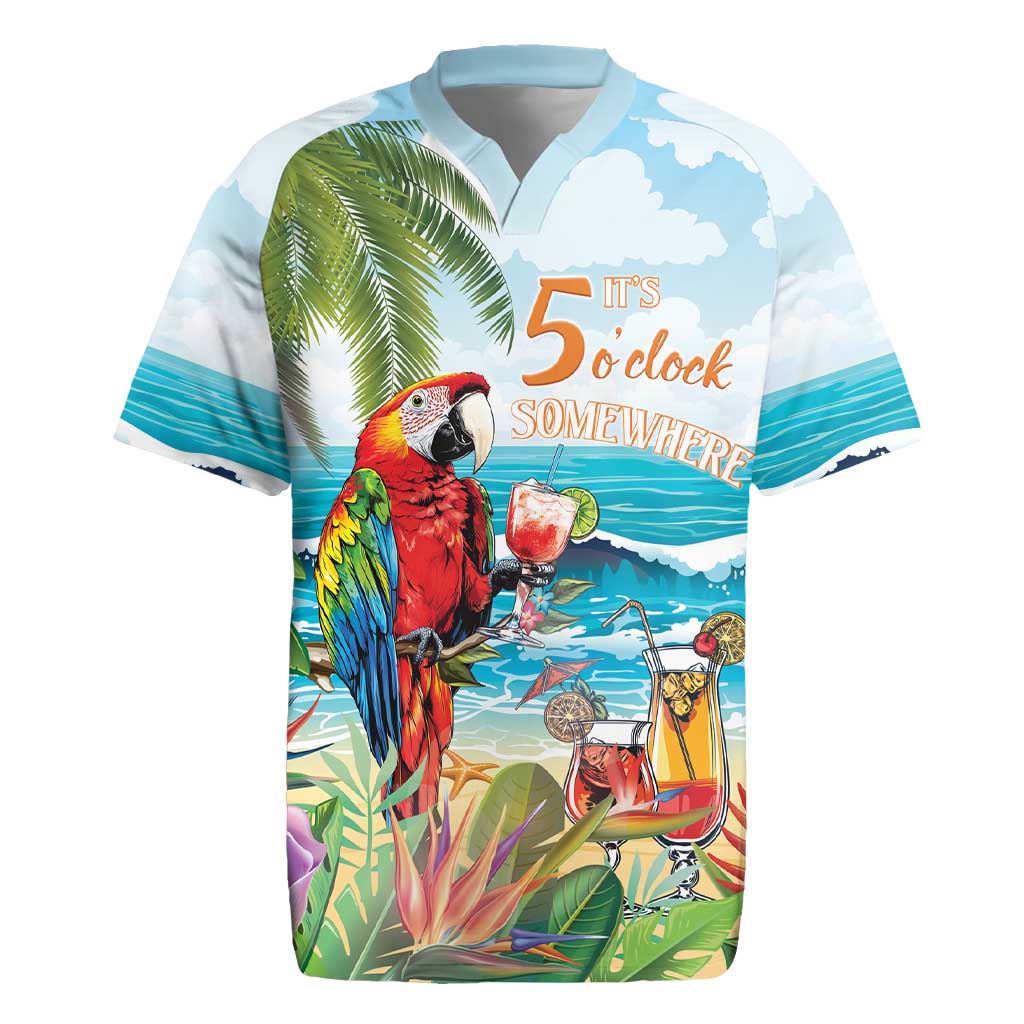 Aloha Hawaii Christmas Rugby Jersey It's 5 o'clock Somewhere