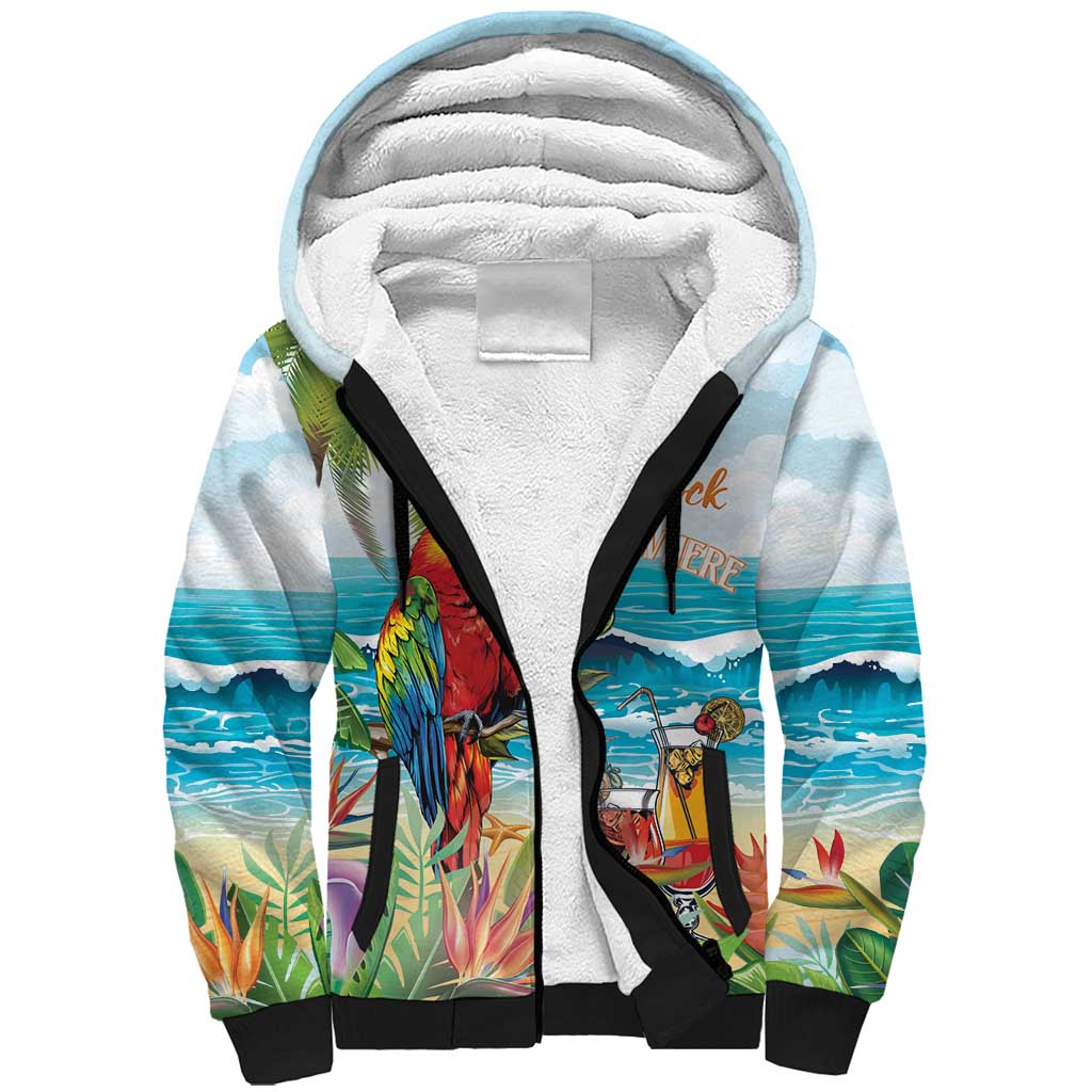 Aloha Hawaii Christmas Sherpa Hoodie It's 5 o'clock Somewhere