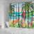 Aloha Hawaii Christmas Shower Curtain It's 5 o'clock Somewhere